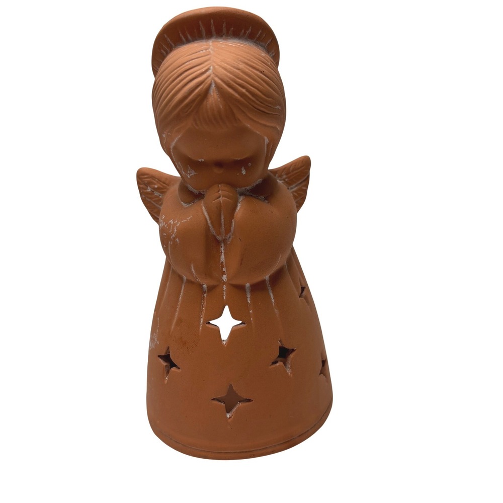 Christmas Around the World Terracotta Angel Candle Holder Star Cutouts‎ Holiday